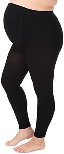 ABSOLUTE SUPPORT Compression UnderDress Tights for Pregnant Women 20-30mmHg Footless Blood Circulation - Maternity Footless Leggings for Varicose Veins Edema Swelling Black, 2X-Large