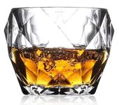 SYANKA Italian Premium Old Fashioned Glass Whiskey Glasses Set of 6, Transparent, 350ml, Whisky Glass Bowl