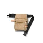 Rigsafe Leather Single Tool Belt For Gardening, Home, Mechanic, Plumber, Electrician 06 Large Pockets With Small Pencil Pockets And Hammer Holder Push Clip Belt Empty Tool Belt No Tools Included