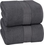 Utopia Towels - Luxurious Jumbo Bath Sheet 2 Pack - 100% Cotton Highly Absorbent and Quick Dry Extra Large Bath Towel - Super Soft Hotel Quality Towel (90 x 180 cm, Grey)