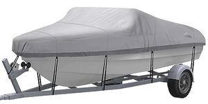 NEXCOVER Boat Cover, Waterproof Heavy Duty Boat Covers Trailerable Runabout Boat Cover Fit V-Hull, TRI-Hull, Pro-Style, Fishing Boat, Runabout, Bass Boat, Storage Bag and Tightening Straps Included