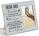 Dad Wood Picture Frame Dad I Love You Forever and Always Rustic Wooden Photo Frame for Tabletop or Wall Display (for 4x6 Photo), Father Gift from Son Daughter Wife