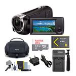 Sony HD Video Recording HDRCX405 HDR-CX405/B Handycam Camcorder (Black) + Sony 64GB SDXC Memory Card + Camera Bag + Two Replacement NP-BX1 Battery and One Charger + Accessory Bundle