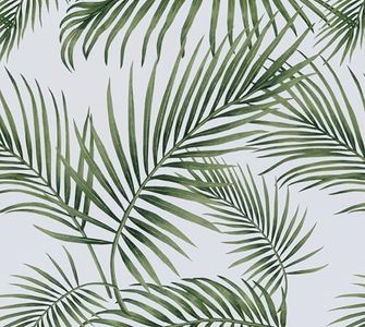 Hode Papier Adhesif pour Meuble de Feuilles de Saule Vertes 44cmx5m，Papier Peint Autocollant Imperméable，Rouleau Adhesif Decoratif Comptoirs de Cuisine Salle de Bain