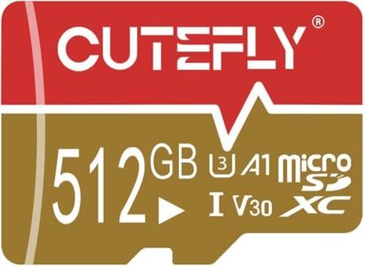 Tarjeta Micro SD 512GB Gran Capacidad Tarjeta SD Card Super Velocidad Memoria SD Mini Portátil Memory Card 512GB Almacenamiento Externo Micro SD Compatible con Smartphone, Portátiles, Cámara, Dash CAM