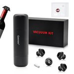 Gennov Electric Wine Saver Pump Set, with 1 Vacuum Pump, 4 Reusable Vacuum Wine Stopper, 4 Vacuum Bags, Electric Wine Preserver Keep Your Wine Fresh for up to 10 Days (Black Kit)