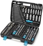 216 Piece Socket Spanner Set, 1/4" 3/8" 1/2" Inch Drive 72 Teeth Ratchet Wrench with Case, DIY Tools, Bits Set, for Home, Garage, Car, Workshop, Large, Professional