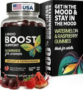 Enyvia Female Libido Booster for Women Gummies - Cortisol Reducer and Stress Relief Supplement with Shilajit & Ashwagandha for Hormonal Balance, Libido Gummies for Women - 60 ct, 30-Day Supply USA