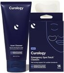 Curology Acne Skin Care Bundle, 14 ct Large Cluster Pimple Patches and Acne Cleanser Face Wash with 2.5% Benzoyl Peroxide, Fragrance Free