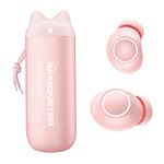 Monster Melody Wireless Earbuds, Bluetooth 5.3, IPX5 Water-Resistant,24H Long Playtime, 2 Mics for AI Clear Calls, Portable Design for Sports，Businesses