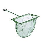 Laojbaba Aquarium Fishing Net Fish Tank Cleaning Tools Fine Mesh Net with Plastic Handle Green 8 Inch