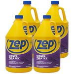 Zep Shower, Tub and Tile Cleaner - 1 Gallon (Case of 4) ZUSTT128 - No Scrub Pro Formula with Acid, Breaks Up Tough Buildup on Contact, Revealing Squeaky Clean Results