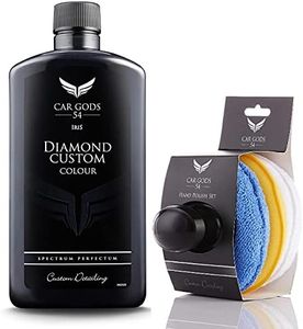 Car Gods Iris Black Polish Wax Colour Restorer & Scratch Remover - 500ml With Wax Applicator Pad