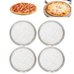 THW® Commercial USE of Hotels and Restaurants 12 Inches Aluminium Pizza Screen- Set of 4 Pieces