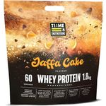 Time 4 Whey Protein Professional Time Release Grass Fed Native Whey Protein Powder, 75% Whey Concentrate, Partially Hydrolysed Whey Isolate, Micellar Casein, Leucine (Jaffa Cake, 1.8kg Bag)