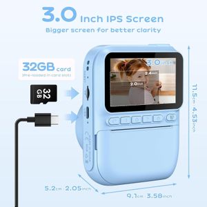 GREENKINDER Kids Instant Print Camera – Portable Photo Printer