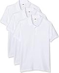 Fruit of the Loom Men's 65/35 Polo Shirt, White, M UK