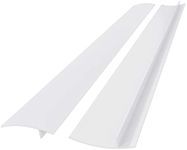Silicone Stove Counter Gap Filler, 30 inch Gap Cover Between Cooker and Worktop, Heat-Resistant, Easy Clean, White, 2 Pack