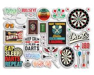 A4 Sticker Sheet Darts Vinyl Stickers - Player Club Pub Men Women Kids Sport Hobbies Hobby Travel Scrapbooking Journal Decor #81271