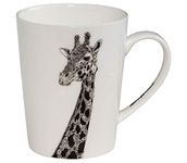 Maxwell & Williams DX0514 African Giraffe Tall Coffee Mug 16oz - Ceramic Black and White Animal Design in Gift Box