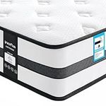 Inofia Sleep King Mattresses 5FT, Memory Foam Sprung Hybrid Mattress 10 Inch, 7-Zone Support & Sleep Cooler, Medium Firm Original Collection, 100 Night Home Trial