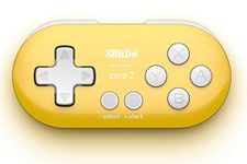 8Bitdo Zero 2 Bluetooth Key Chain Sized Mini Controller for Nitendo Switch, Windows, Android and macOS (Yellow Edition)