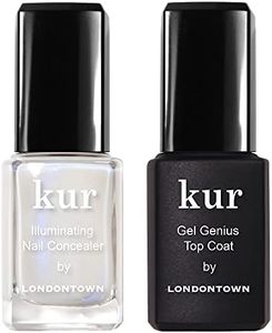 Londontown kur Conceal & Go Duo Set, Includes Nail Illuminating Concealer & Gel Genius Top Coat, 0.4 Fl Oz