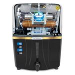 Aquadpure Copper RO Water Purifier with 8 Stage Purification Filter Technology |12 Liter Storage | RO + CU + UV + UF + TDS | Wall Mount & Table Top, Silver (‎A120 Glassy Copper RO)