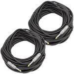 Seismic Audio - Pair of 50 Feet 1/4" to 1/4 Pro Audio Speaker Cables 14 Gauge - Heavy Duty