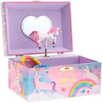 Jewelkeeper Jewelry Box for Girls, Cotton Candy Unicorn Musical Jewelry Boxes, The Beautiful Dreamer Tune and Spinning Unicorn Doll, Toys for Girls