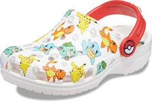 Crocs Kids Classic Pokemon Clog, White/Multi, J5 Big Kid