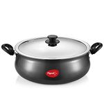 Pigeon by Stovekraft Non-Stick Aluminium Gravy Pot with Lid , 9 Litres (Red)