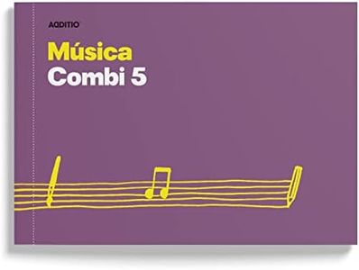 ADDITIO - Cuadernos de música COMBI 5 para la iniciación a la música | 5 pentagramas de 16mm página | 48 páginas | Tamaño 24x17cm | Papel ecológico | Hojas microperforadas | Hojas para dibujar | Lila