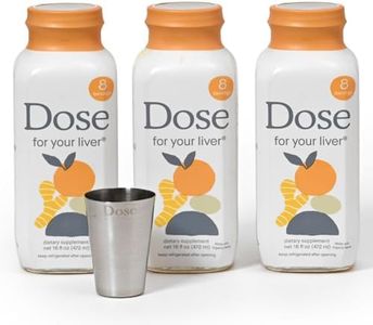 DOSE for Your Liver Cleanse Detox & Repair, Organic Milk Thistle Supplement with Turmeric, Dandelion, Ginger, and Orange, Promotes Optimal Liver Function,16oz Bottle, 3 Pack (3 Weeks Supply)