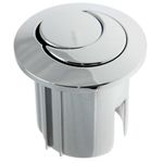 Roca AH0001800R Dual Flush Chrome Push Button - Threaded Rods, Short Body D2D with Free Button Protector Bundle