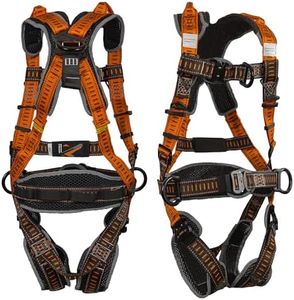 Malta Dynamics Razorback Elite MAXX Sternal D-Ring Safety Harness Fall Protection, Aluminum Quick Connect Buckles, Sewn-In Safety Belt (Large-XLarge)