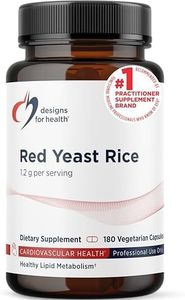 Designs for Health Red Yeast Rice Capsules - 1200mg (1.2g) Red Yeast Rice Supplement to Support Cardiovascular Health - Non-GMO, Made with US-Grown Organic Red Yeast Rice (180 Capsules)