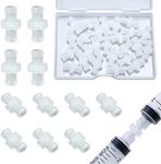 25pcs Syringe Adapter, Clear Female