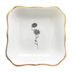 BAT TRANG Ceramic Floral Jewelry Dish, Ring Dish for Mom, Bridal Shower Gifts, Friendship Gifts, Bride Gifts, Bridesmaid Gift from Bride, Daughter Birthday Gift, Mom Gift from Bride (fbattrang0006)
