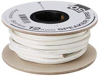 Monoprice 50ft 12AWG CL2 Rated 2-Conductor Loud Speaker Cable (for in-Wall Installation)-White