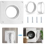 Estoder Dryer Vent Connector Kit, Dryer Vent Wall Plate Adapter, Quick Connect Snap to Vent Dryer Duct Connector Kit Fits 4 Inch Hose, for Dryer Washer Bathroom Air-conditioning Air Purifier