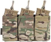 EXCELLENT ELITE SPANKER Tactical Mag Pouch Open-Top Triple Molle Magazine Pouch for Magazines M4 M16 AR-15 5.56(Multicam)