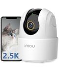 Imou 2.5K Security Camera Indoor, CCTV WiFi Camera 4MP, Pet Dog Camera Baby Monitor with Motion Sound Detection, 360° Rotational Views, Night Vision 10m, 2-Way Audio, Privacy Mode, Works with Alexa