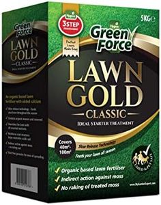 Lawn Gold G60098 Fertilizer Organic Based Lawn Fertilizer & Moss Remover 5kg, Grey