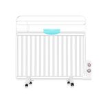 Ultra-Thin Wall-Mounted Oil Filled Heater 1300W Energy-Saving Silent Heat-Resistant Electric Radiator with Drying Rack Humidification Box Moving Casters White