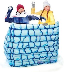 SNOWCANDY Inflatable Jumbo Snow Bunker- The Ultimate Snowball Fight Bunker to Protect You from Incoming snowballs- Portable Snowball Defence for Winter Fun.