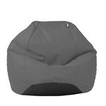 rucomfy Beanbags Kids Classic Cotton Bean Bag. Home or Bed Room Chair. Durable & Comfortable. Machine Washable - 65 x 85cm (Slate Grey)