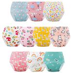 Potty Training Pants for Toddlers and Girls, Learning Designs Training Underwear Pants(8 packs, 4-5T)