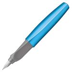 Pelikan Twist Fountain Pen with 2 Ink Cartridges, Medium Nib, Frost Blue, Blister Card (811262)