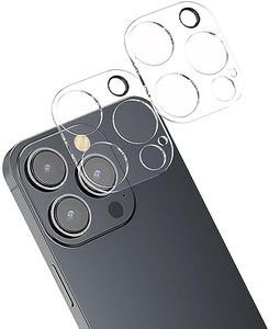 kwmobile Camera Lens Protector Compatible with iPhone 15 Pro (2 Pack) - Clear Tempered Glass Phone Lenses Protectors